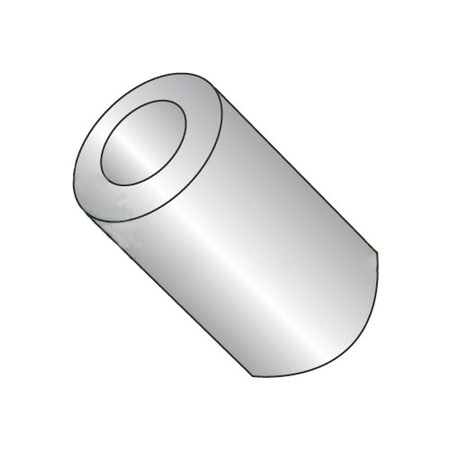 Round Spacer, #12 Screw Size, Plain 18-8 Stainless Steel, 1/2 In Overall Lg, 0.218 In Inside Dia